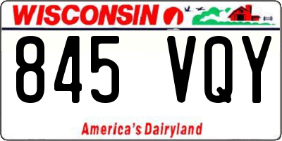 WI license plate 845VQY