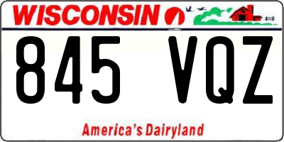 WI license plate 845VQZ