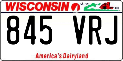WI license plate 845VRJ
