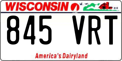 WI license plate 845VRT