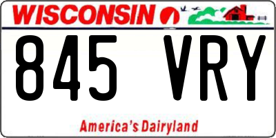 WI license plate 845VRY