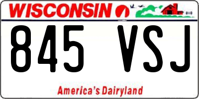WI license plate 845VSJ