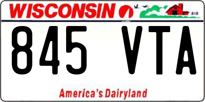 WI license plate 845VTA