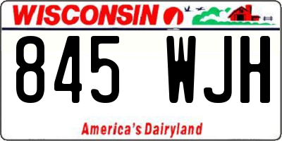 WI license plate 845WJH