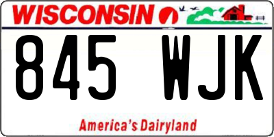 WI license plate 845WJK