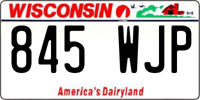 WI license plate 845WJP