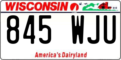 WI license plate 845WJU