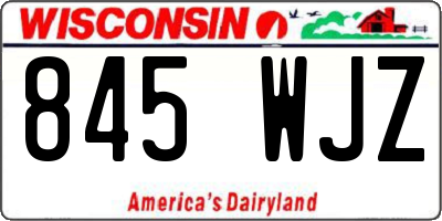 WI license plate 845WJZ