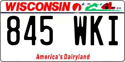 WI license plate 845WKI