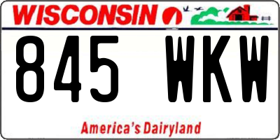 WI license plate 845WKW