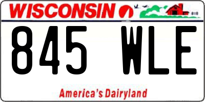 WI license plate 845WLE