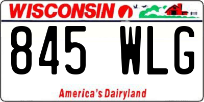 WI license plate 845WLG