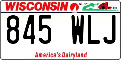 WI license plate 845WLJ