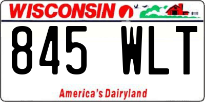 WI license plate 845WLT
