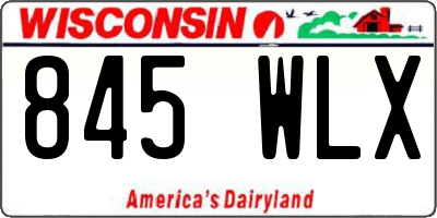 WI license plate 845WLX