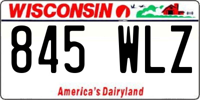 WI license plate 845WLZ