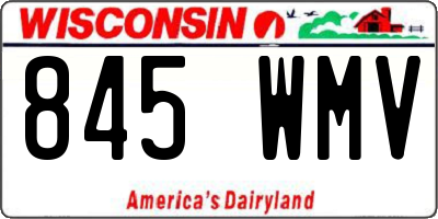 WI license plate 845WMV