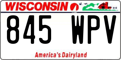 WI license plate 845WPV