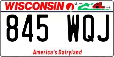WI license plate 845WQJ