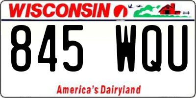 WI license plate 845WQU