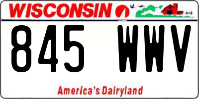 WI license plate 845WWV