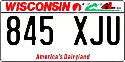 WI license plate 845XJU