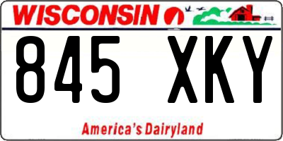 WI license plate 845XKY