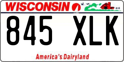 WI license plate 845XLK