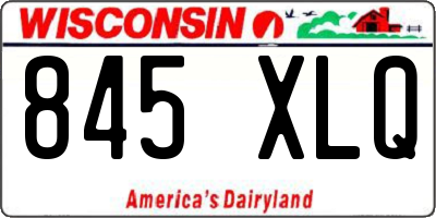 WI license plate 845XLQ