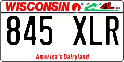 WI license plate 845XLR