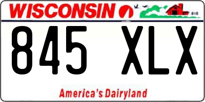 WI license plate 845XLX