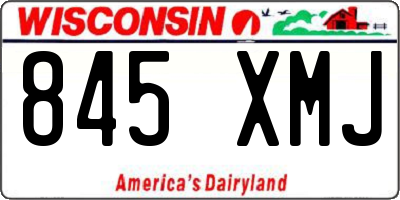 WI license plate 845XMJ