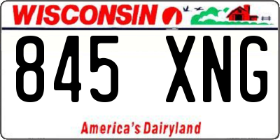 WI license plate 845XNG