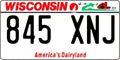 WI license plate 845XNJ
