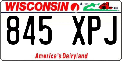 WI license plate 845XPJ