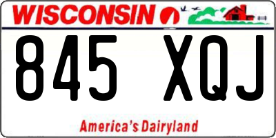 WI license plate 845XQJ