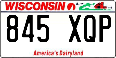 WI license plate 845XQP