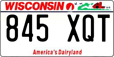 WI license plate 845XQT