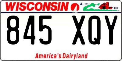 WI license plate 845XQY