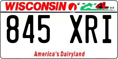 WI license plate 845XRI