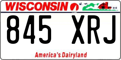 WI license plate 845XRJ