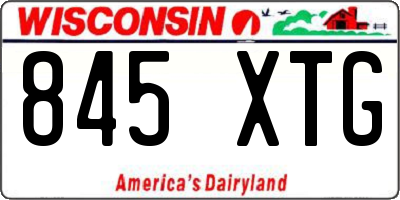 WI license plate 845XTG