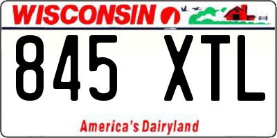 WI license plate 845XTL