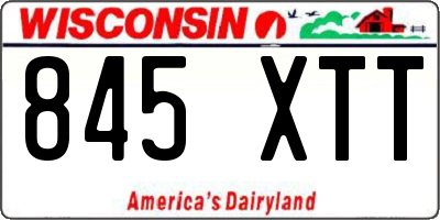 WI license plate 845XTT