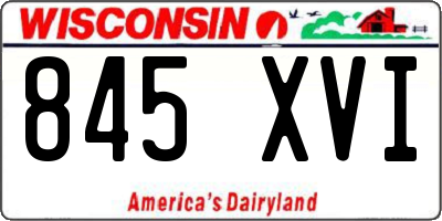 WI license plate 845XVI