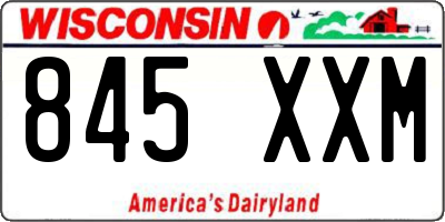WI license plate 845XXM