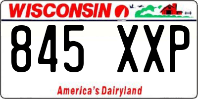 WI license plate 845XXP