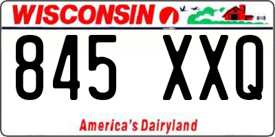 WI license plate 845XXQ