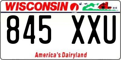 WI license plate 845XXU