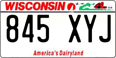 WI license plate 845XYJ
